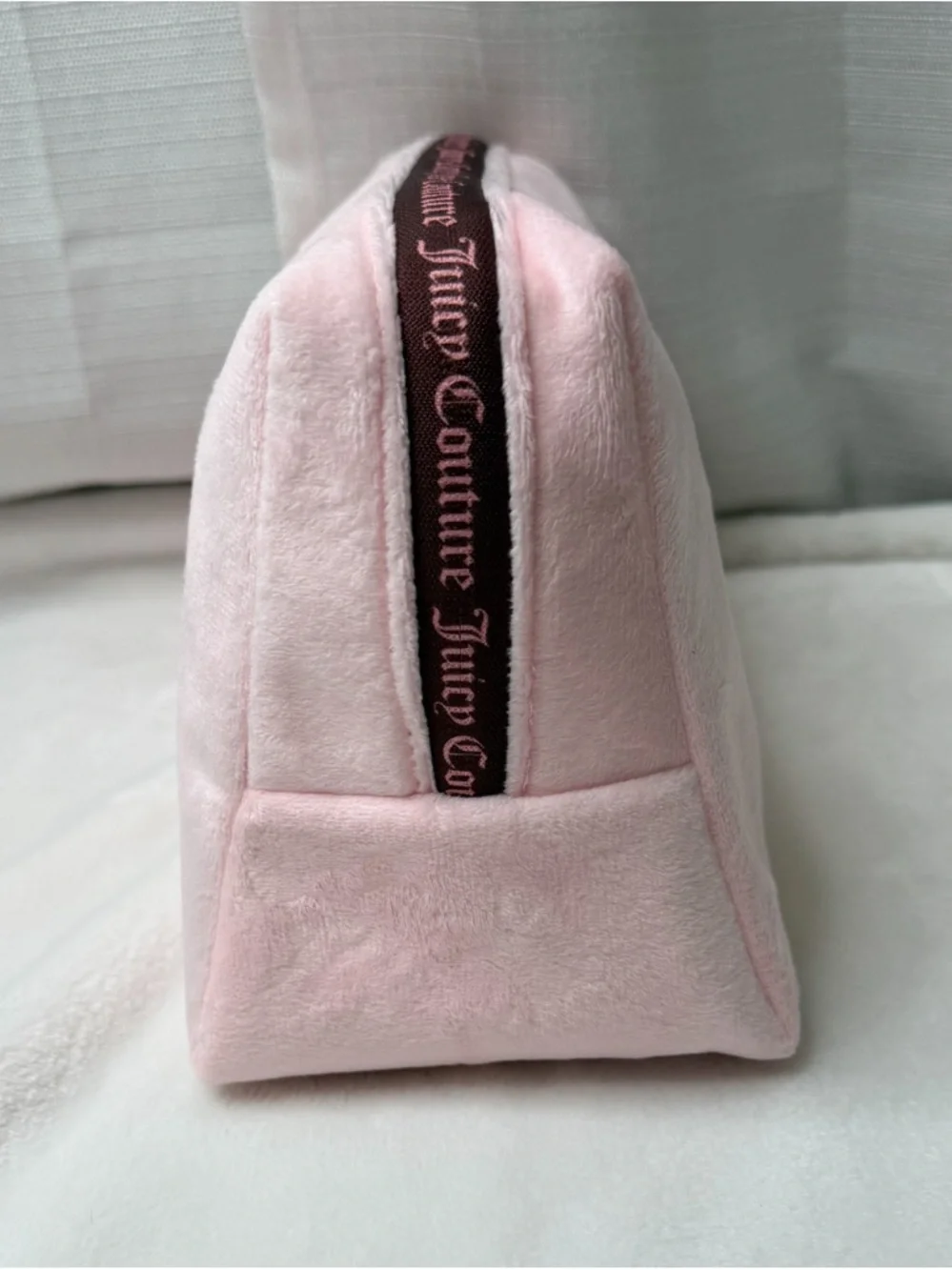 Juicy Couture Pink Velour Makeup Bag NWT Crown Logo Rhinestone Pouch Y2K
